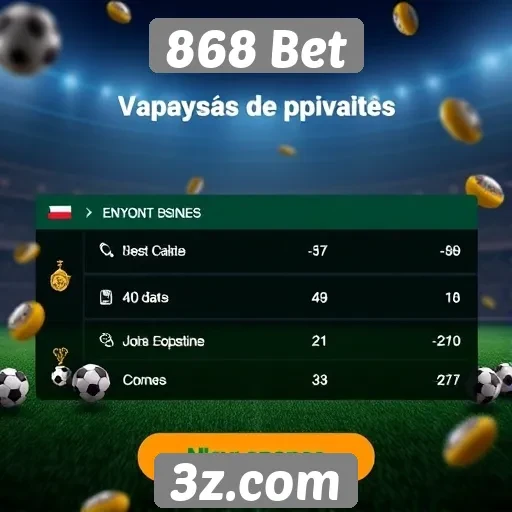 Plataforma 868 Bet destaca promoções e bônus